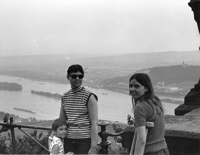 Germany - with my mom and sister Kelley.