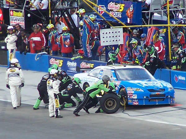 #27 Canadian Jacques Villeneuve pitstop.