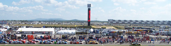 Lined up in pit road before the race.