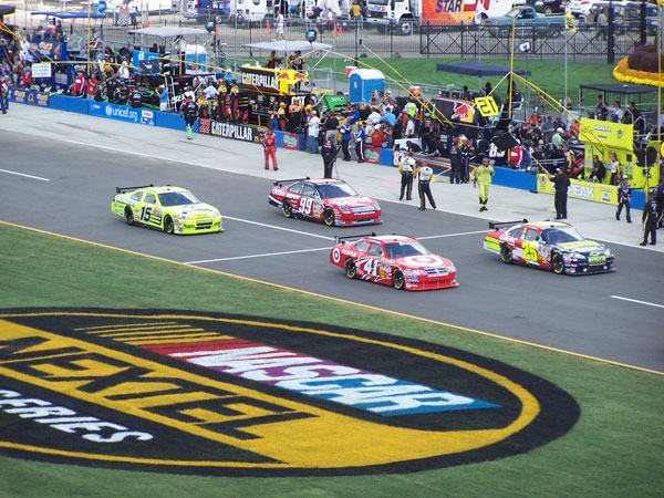 Heading out to the track.