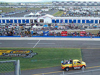 Pickup in the pre-race lap.