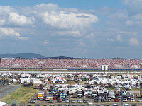 The cheap seats on the other side of the track.